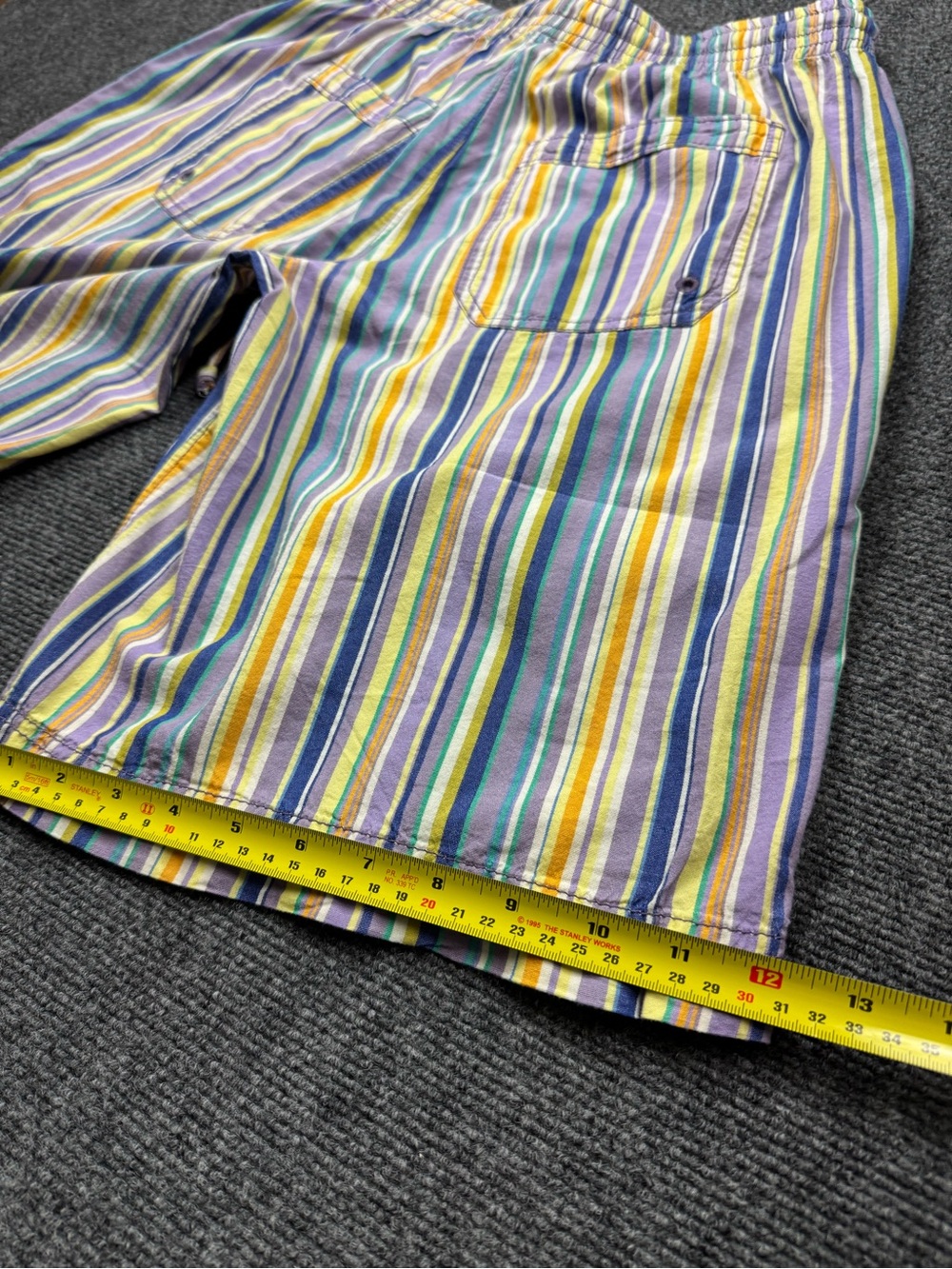 Free People Saylor Poplin Stripe Shorts Size XS Multicolor Pull On Knee Length - Picture 6 of 11